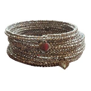 Elegant Silver Beaded Bracelet